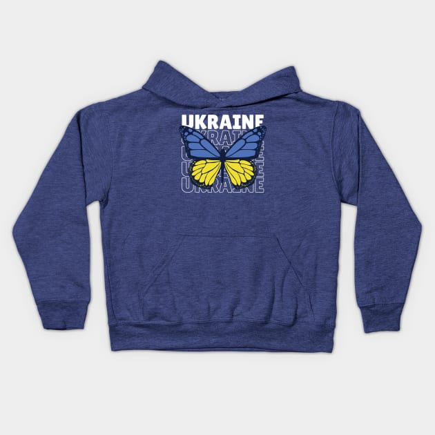 I Love Ukraine // Ukraine Flag // Ukrainian Pride Kids Hoodie by SLAG_Creative